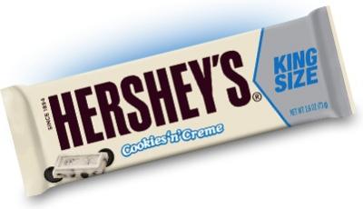 Белый шоколад Hershey’s с печеньем COOKIES N CREME KING SIZE 73 грамма