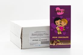 Шоколад Love is молочный с дробленым фундуком и изюмом 85 гр
